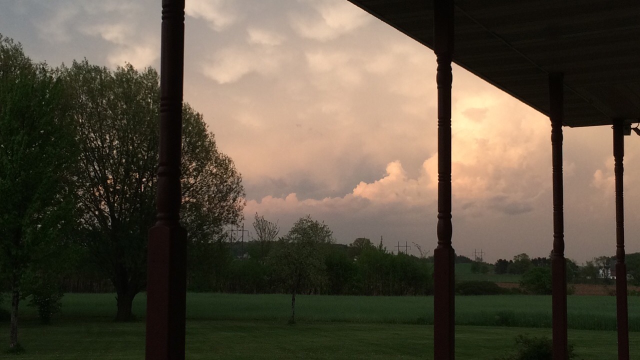 Clouds off a porch